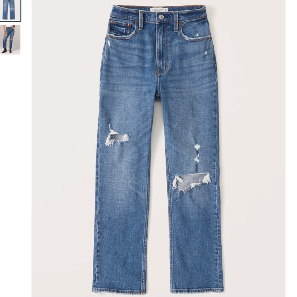 Abercrombie Ultra High Rise Ankle Straight Jeans - Size 27